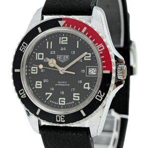 Heuer (Pre-Tag) 37mm Men's 1000 Series Red/Black Coke Bezel Watch